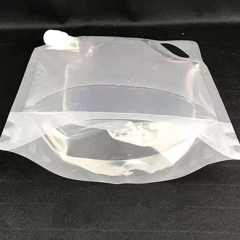 批发透明塑料一次性喷口袋，用于饮用果汁/水/液体