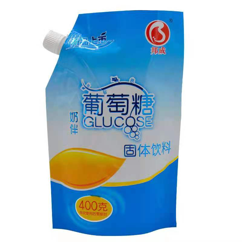 定制200ml / 400ml / 500ml透明喷口小袋小袋清洁饮料袋带喷口