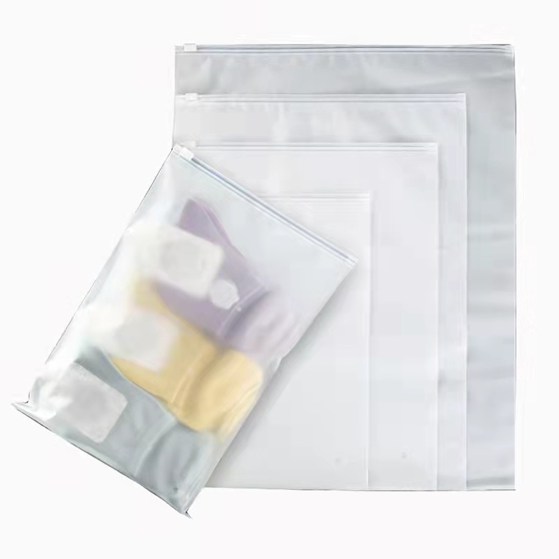 定制磨砂Poly Backziplock打印衣物塑料包装袋为服装