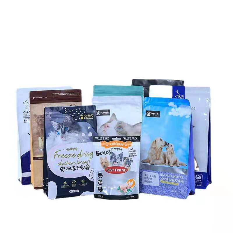 定制塑料平底猫食品包装拉链锁袋袋