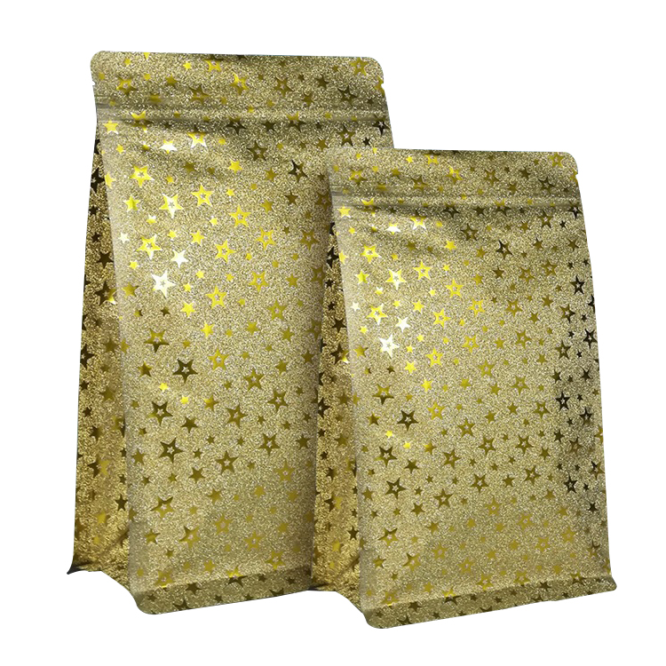 爆米花鲜花礼品母乳棉竖起袋储存小吃袋与徽标打印粉红色拉链锁袋