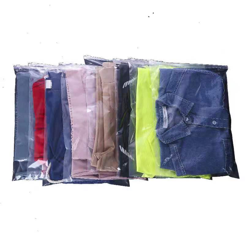 定制印刷包装PVC PE袋TSHIRT衣服包装滑块Ziplock服装塑料拉链袋
