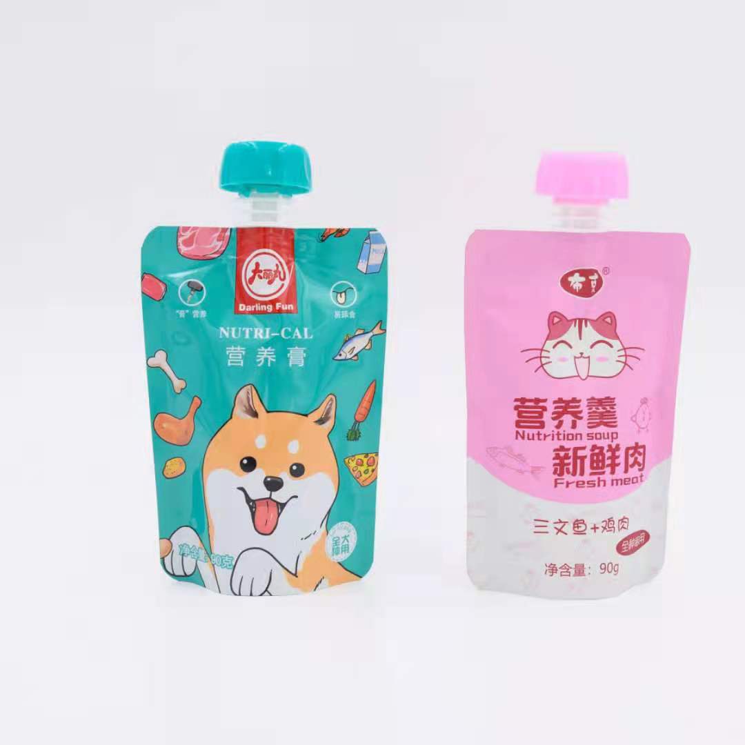 用帽子洗涤动力包装自由站立液体塑料洗衣液洗涤剂袋喷口袋