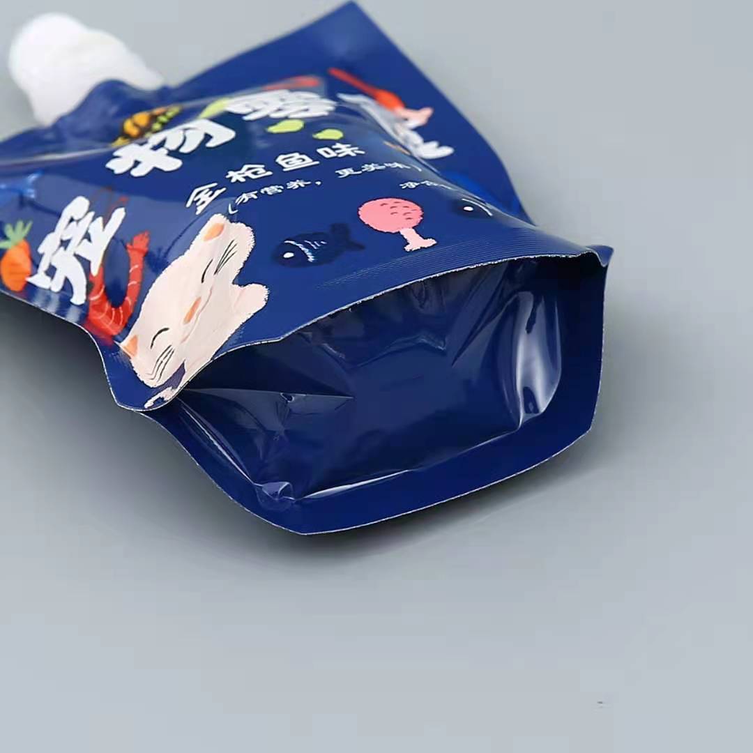 用帽子洗涤动力包装自由站立液体塑料洗衣液洗涤剂袋喷口袋