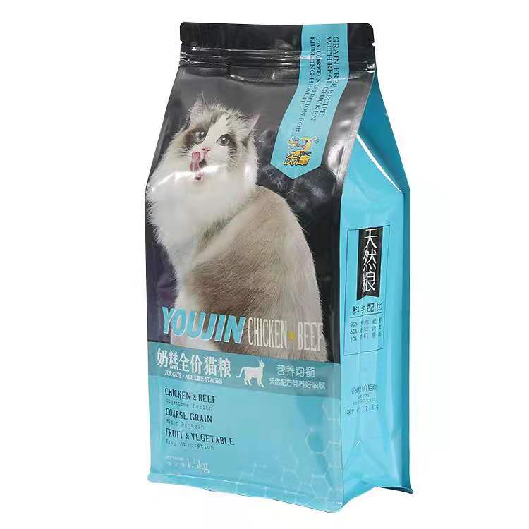 塑料一次性可生物降解的动物狗宠物食品包装定制宠物袋与拉链锁