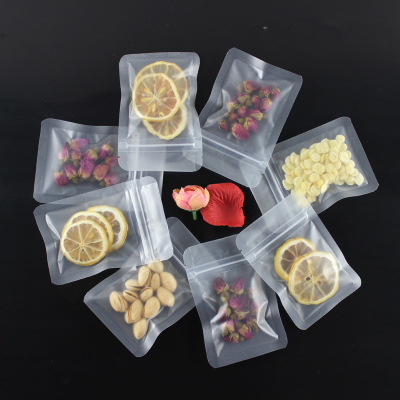 磨砂透明干果食品包装袋促销拉链锁袋现货糖果可以打印