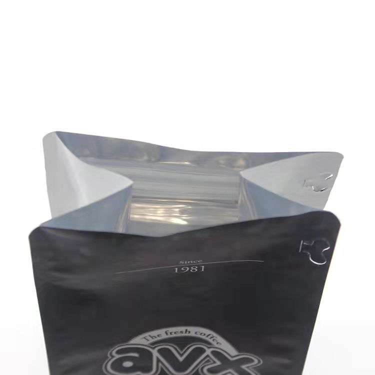可重复使用的塑料铝箔袋站立拉链包装咖啡豆袋与标志