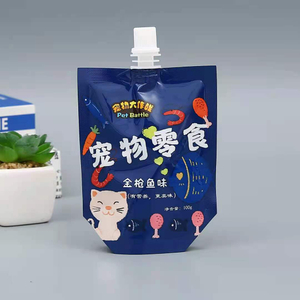 可重复使用的立场塑料定制液体果汁饮料铝喷水袋袋/汁液与喷口帽