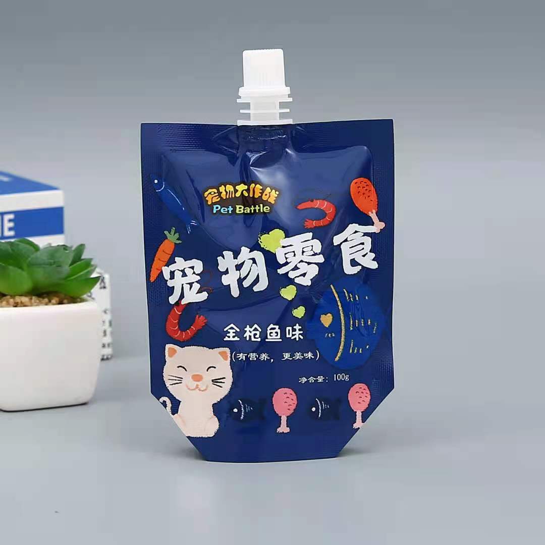 用帽子洗涤动力包装自由站立液体塑料洗衣液洗涤剂袋喷口袋