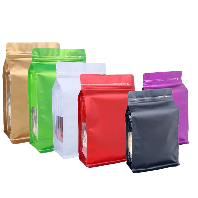 侧窗专用设计站立ZIP包装多彩1kg 3kg 5kg锁锁方形底袋