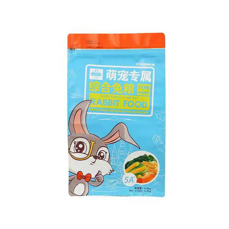 热销销售平底箱袋宠物食品定制印花包包包装搭配拉链锁袋