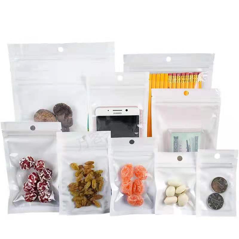 接受定制徽标颜色3侧密封塑料包装袋透明袋与拉链为食物