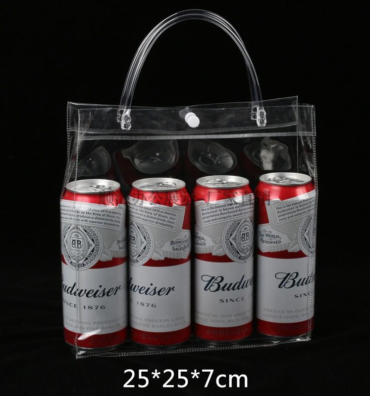 化妆品促销清晰的PVC塑料购物袋