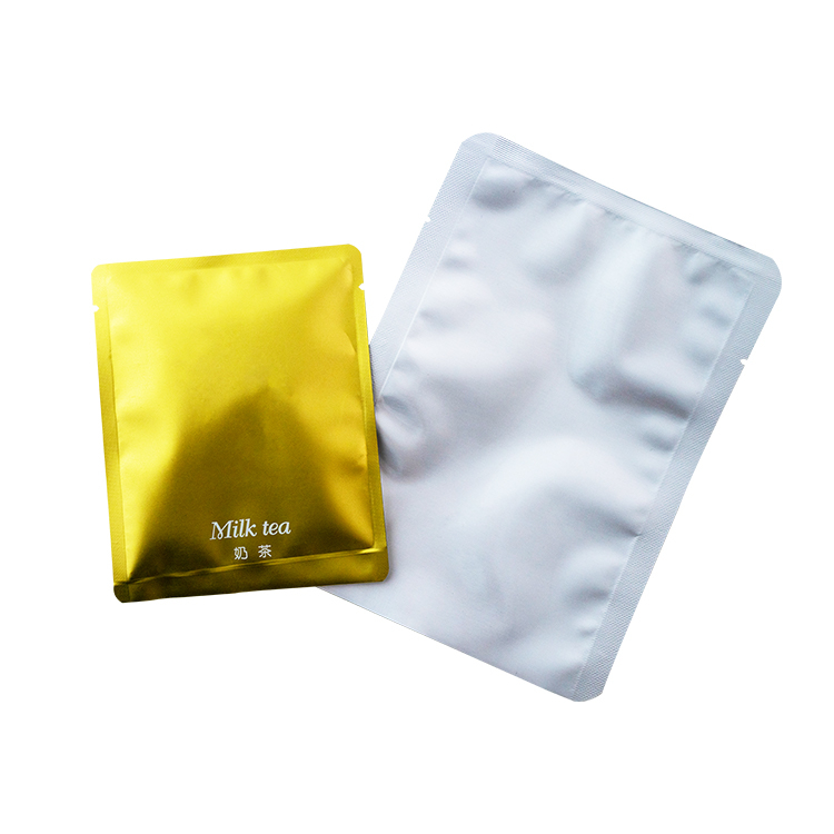 优质定制印刷塑料包装三面密封咖啡奶茶袋铝箔袋
